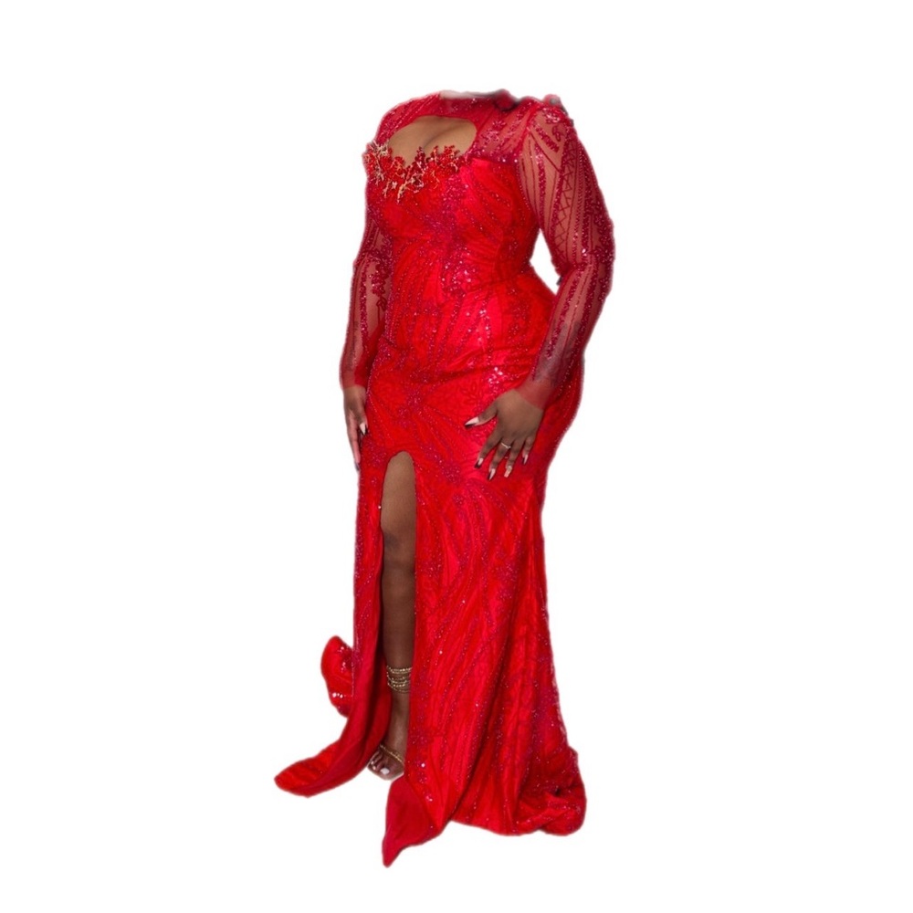 Elegant Red Evening Gown